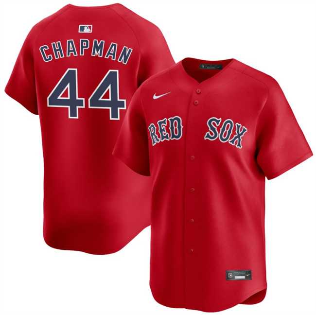 Men%27s Boston Red Sox #44 Aroldis Chapman Red 2025 Alternate Limited Stitched Jersey Dzhi